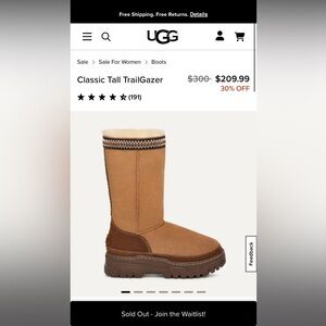 UGG Classic Tall TrailGazer Boots NWOB